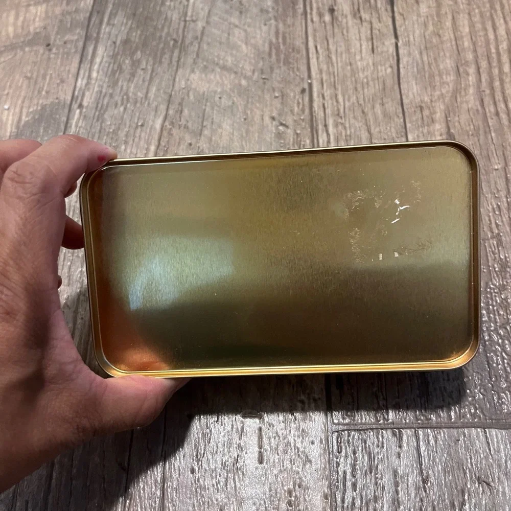 Ghirardelli‎ Chocolate Gold Metal Collectible Rectangular Storage Tin Empty